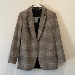 Express Checkered Blazer